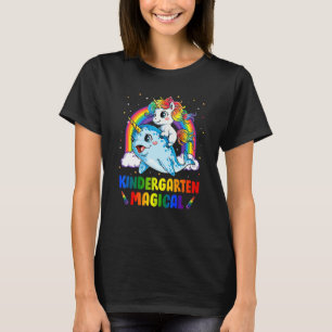 Camiseta Jardim de Infância Magical Unicorn Andando Narwhal