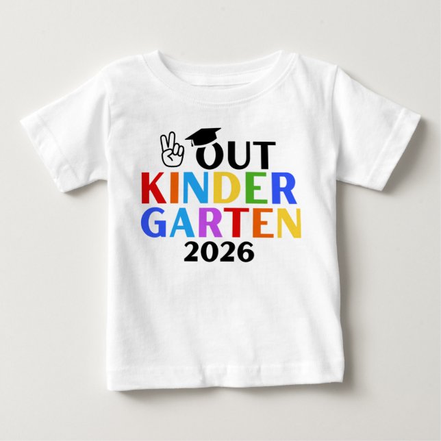 Camiseta Jardim de Infância Peace-Out 2026 (Frente)