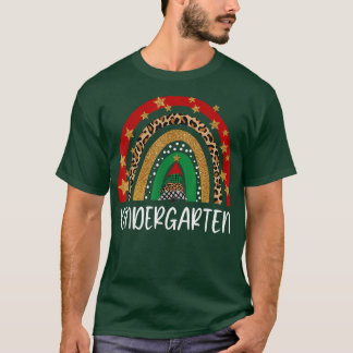 Camiseta Jardim de infância Professor Natal Engraçado Rainb