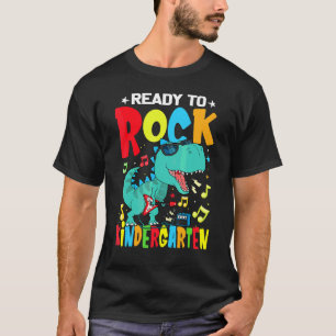 Camiseta Jardim de Infância Pronto para Balançar Dinossauro