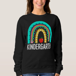 Camiseta Jardim de Infância Rainbow Teacher Life Team Kinde