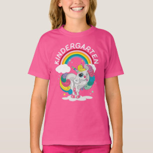 Camiseta Jardim de Infância Rainbow Unicórnio