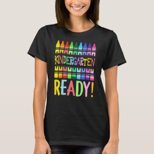 Camiseta Jardim De Infância Ready Crayon Olá Primeiro Dia D