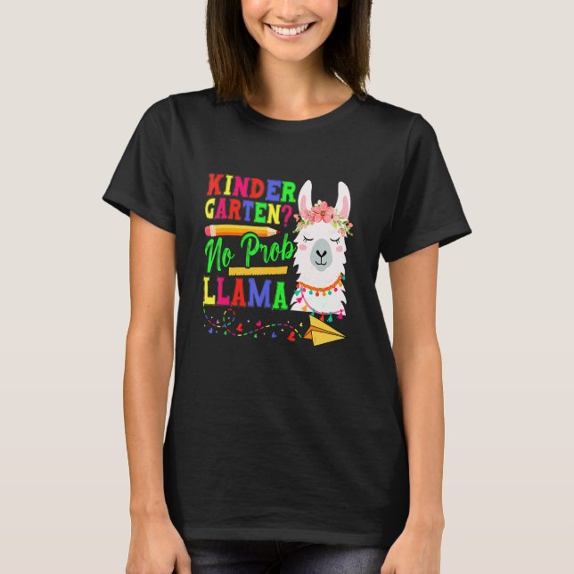 Camiseta Jardim De Infância Sem Prob Lama De Volta À Escola (Frente)