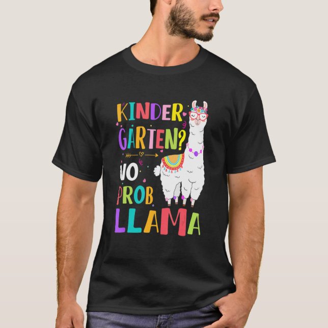Camiseta Jardim De Infância Sem Prob Lama De Volta Ao Chá D (Frente)