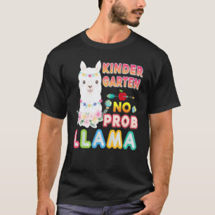 Camiseta Jardim de Infância Sem Problema de Lhama de Volta