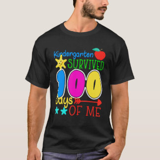 Camiseta Jardim de Infância Sobreviveu 100 Dias Comigo Prof