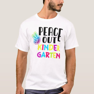Camiseta Jardim De Infância Tie Dye Peace Out No Último Dia