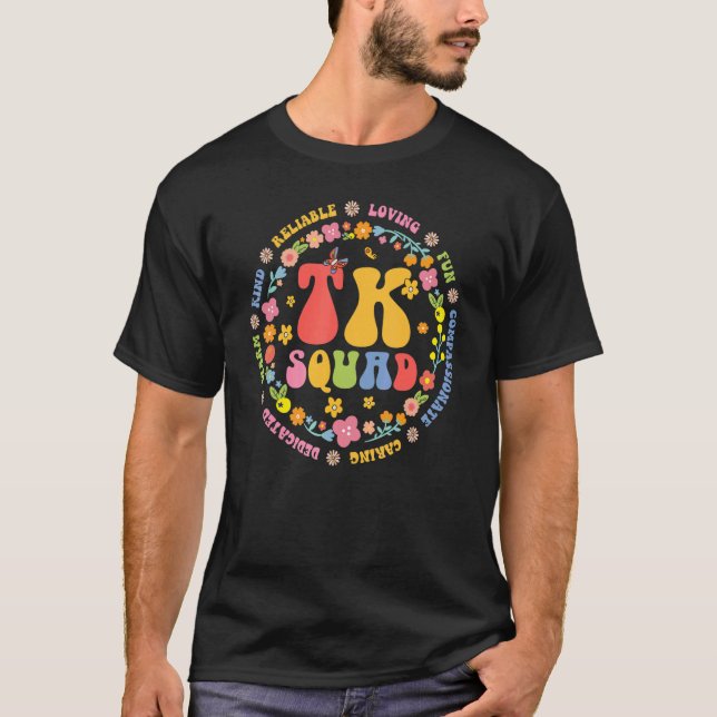 Camiseta Jardim de Infância Transitório do Quadrado TK de v (Frente)