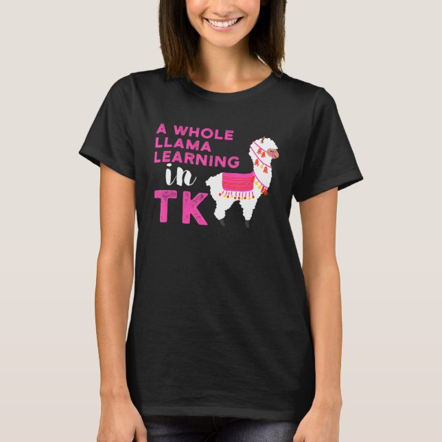 Camiseta Jardim de Infância Transitório TK Llama Aprendizad (Frente)