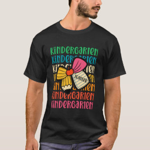 Camiseta Jardim de Infância Volta às Aulas Coquete Lápis Va