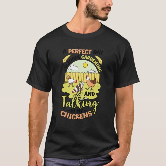 Camiseta Jardim De Jardim E Conversa Com Meus Frangos 2 (Frente)