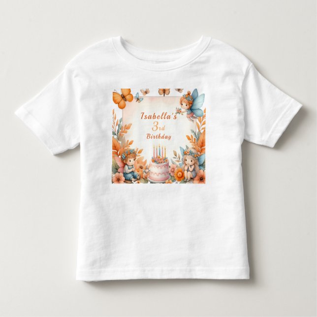 Camiseta Jardim de Leite Laranja Magial - Aniversário (Frente)