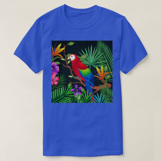 Camiseta jardim de papagaio (Frente do Design)
