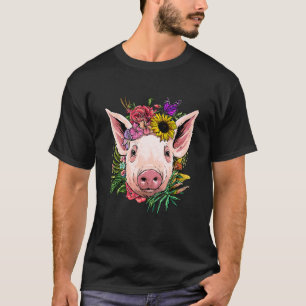 Camiseta Jardim de Porco Floral Botânica Planta Flor Fazend