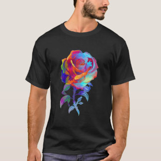 Camiseta Jardim de Rosas de Cor de Água Jardineiro Botânico
