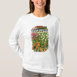 Camiseta Jardim de tulipas e jacintos, Jardins Keukenhof,