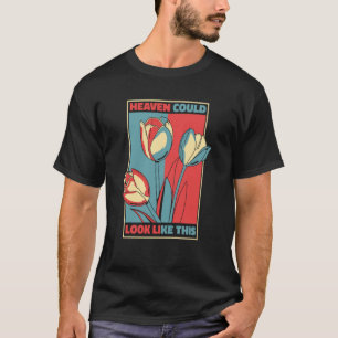 Camiseta Jardim de Tulipas Paraíso da Jardinagem Jardineiro