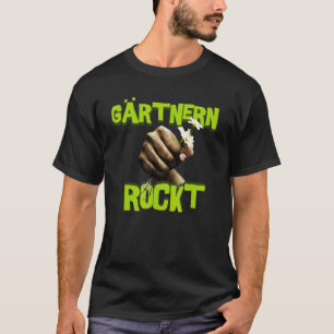 Camiseta Jardim Dizendo Rochas De Jardinagem Com Flor