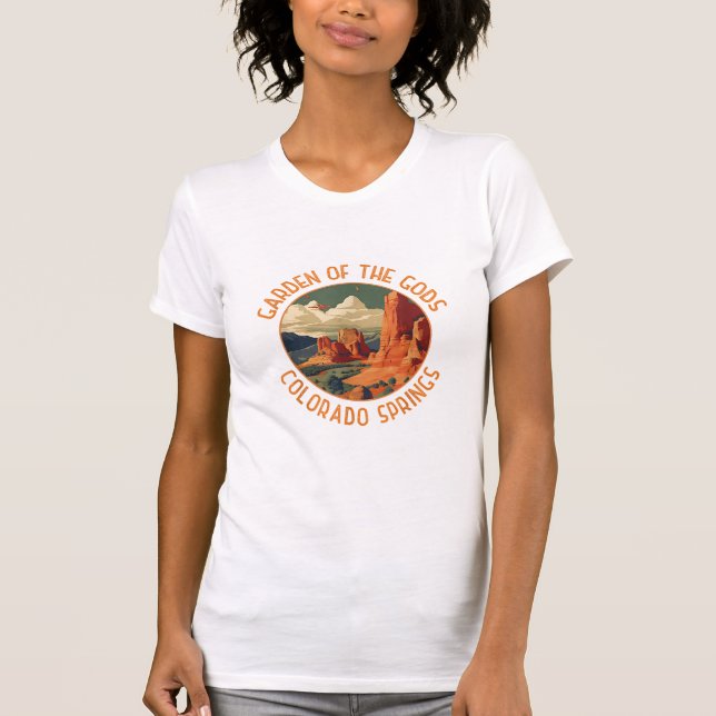 Camiseta Jardim dos Deuses Colorado Springs Distressed Cir (Frente)