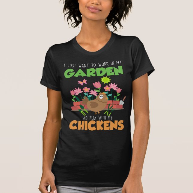 Camiseta Jardim e Fazenda de frango (Frente)