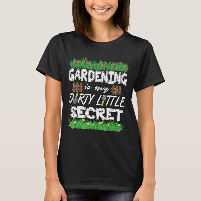 Camiseta Jardim é meu pequeno jardim secreto sujo (Frente)