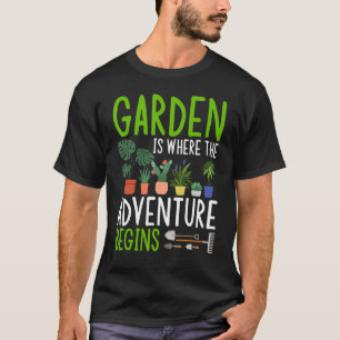Camiseta Jardim É Onde A Aventura Começa A Gardener Gard