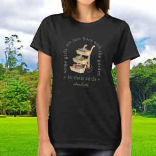 Camiseta Jardim em Sua Alma Carrinho de Flores Rústico com