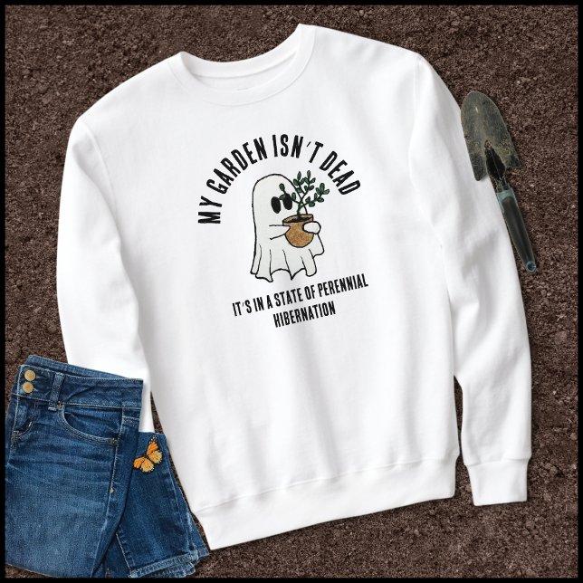 Camiseta Jardim Engraçado Dizendo Fantasma Bonito (Criador carregado)