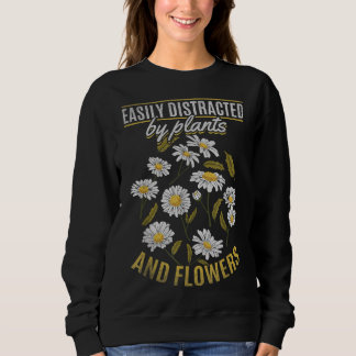 Camiseta Jardim Flor Facilmente Distraído Por Plantas E Flu