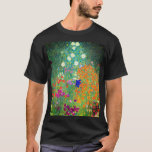 Camiseta Jardim Flor Gustav Klimt<br><div class="desc">Camiseta com a pintura de óleo do Jardim Flor de Gustav Klimt (1906). Um belo jardim de flores roxas,  vermelhas,  brancas,  azuis e laranja. Um presente de excelente para fãs de Arte Nouveau e de Arte Austríaca.</div>