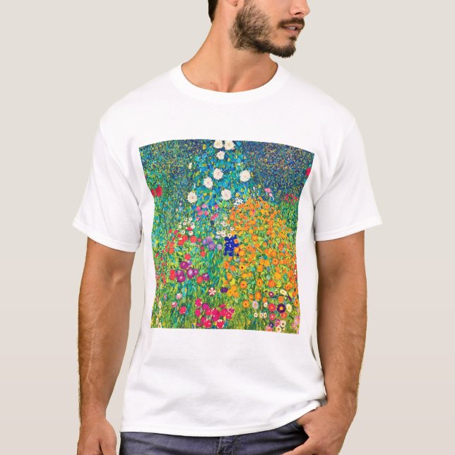 Camiseta Jardim Flor, Gustav Klimt (Frente)