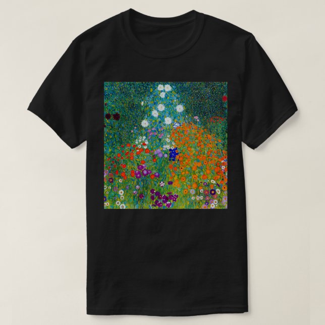 Camiseta Jardim Flor Gustav Klimt  (Frente do Design)