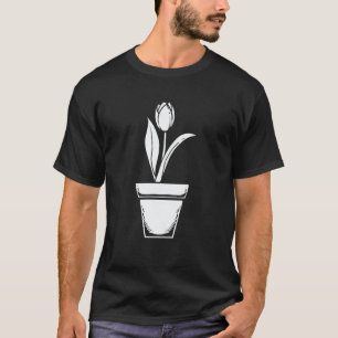 Camiseta Jardim Floral Jardineiro Tulipa Jardinagem