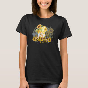 Camiseta Jardim Fofo Girassol Arco-íris Feminino Verão