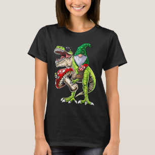 Camiseta Jardim Gnomo Hat T Rex Dinossaur Engraçado Jardina