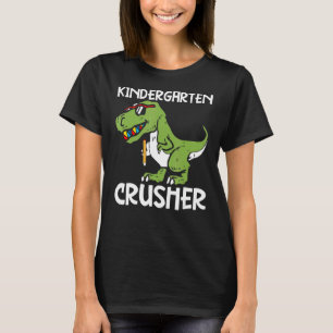 Camiseta Jardim Infantil De Volta À Escola Rex Dinosaur S