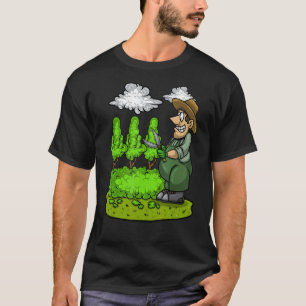 Camiseta Jardim Jardinagem Podar Dedo Médio Podar cerca G