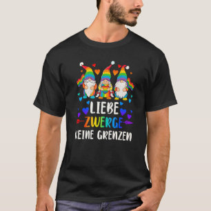 Camiseta Jardim LGBT Orgulho Gnomo Cores do Arco-íris alemã