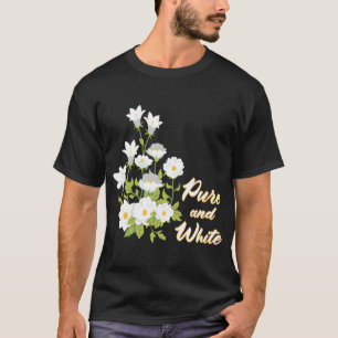 Camiseta Jardim Lunar Arte Floral Pura e Branca