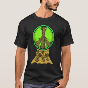 Camiseta Jardim Paz Jardineiro Hippie Raízes De Árvore Anim