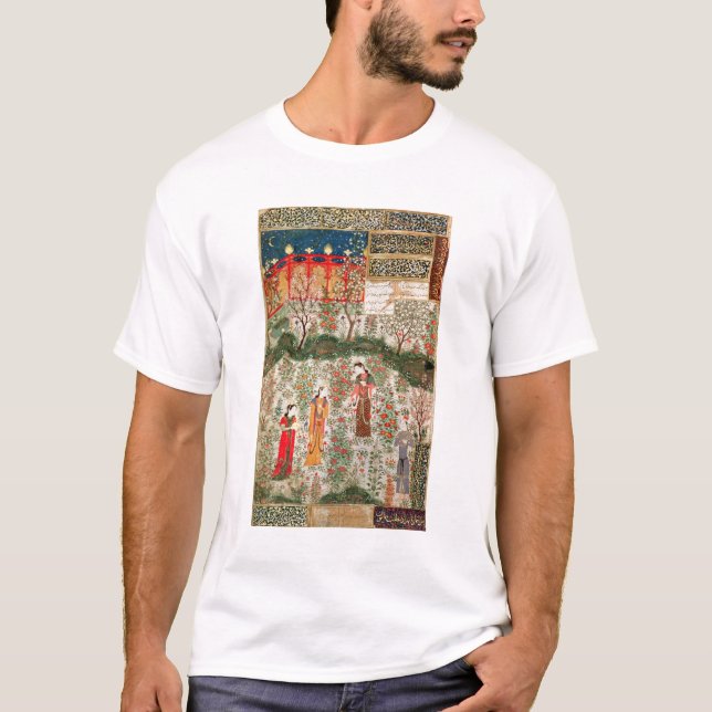 Camiseta Jardim persa, século XV (w/c no papel) (Frente)