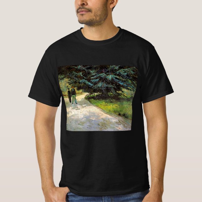 Camiseta Jardim Público com Casal de Vincent van Gogh (Frente)