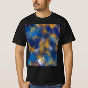 Camiseta Jardim Secreto - Azul Profundo e Marrom