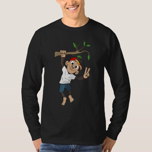 Camiseta Jardim Zoológico de Macacos (Frente)