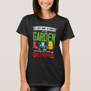 Camiseta Jardinagem 4\Amor Pimenta Chili Jardinagem Jardim