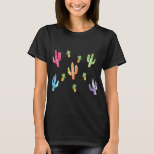 Camiseta Jardinagem 4\Coisas de Cacto Fofo Vintage Retro S 