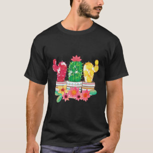 Camiseta Jardinagem 4\Coisas de Cactus Fofo Jardim Vintage