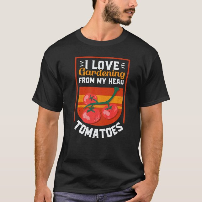 Camiseta Jardinagem 4\Eu Amo Jardinagem Desde Minha Cabeça  (Frente)