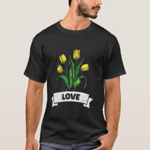 Camiseta Jardinagem 4\Hippie Primavera AMOR Tulipas Jardine